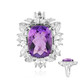 Anillo en plata con Amatista