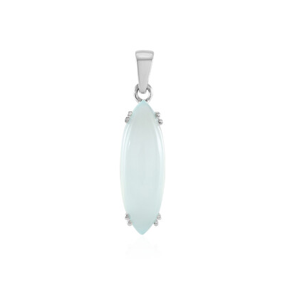 Colgante en plata con Calcedonia agua