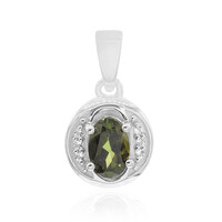 Colgante en plata con Turmalina verde