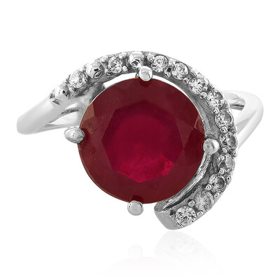 Anillo en plata con Rubí de Madagascar