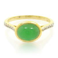 Anillo en plata con Crisoprasa imperial