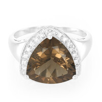 Anillo en plata con Cuarzo ahumado
