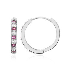 Pendientes en plata con Rodolita