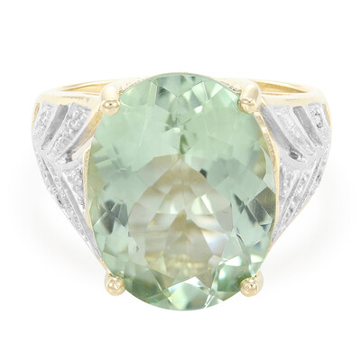 Anillo en oro con Amatista verde de Río Grande