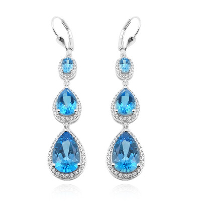 Pendientes en plata con Topacio de Marambaia