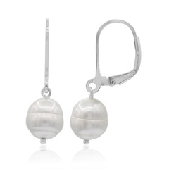 Pendientes en plata con Perla Freshwater (TPC)