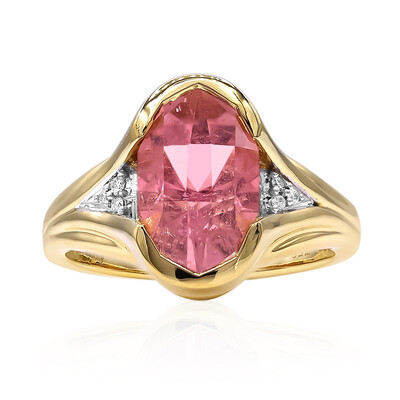 Anillo en oro con Turmalina rosa de Californa (Amanda Adkins)
