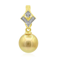 Colgante en oro con Perla dorada del mar del sur (TPC)