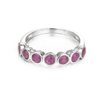 Anillo en plata con Rubí de Mozambique