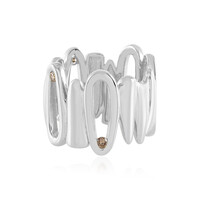 Anillo en plata con Diamante I3 champán (de Melo)