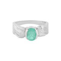 Anillo en plata con Esmeralda de Rusia (SAELOCANA)