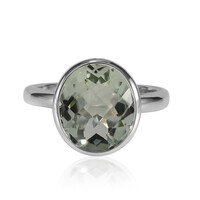 Anillo en plata con Amatista verde