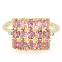 Anillo en oro con Zafiro Padparascha no calentado (AMAYANI)