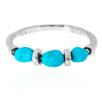 Anillo en plata con Turquesa bella durmiente (Anne Bever)