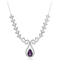 Collar en plata con Amatista de Zambia