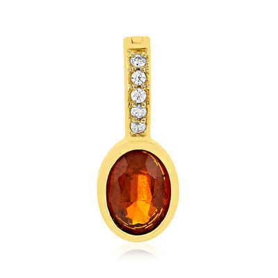 Colgante en oro con Cianita naranja de Tanzania