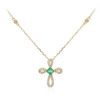 Collar en oro con Esmeralda de Zambia AAA (CIRARI)