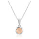 Collar en plata con Cuarzo durazno pastel