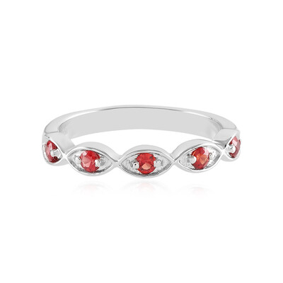Anillo en plata con Rubí de Tanzania