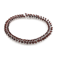 Brazalete en plata con Granate de Mozambique