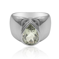 Anillo en plata con Amatista verde