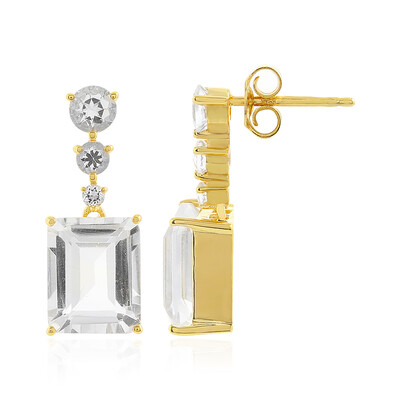 Pendientes en plata con Cuarzo blanco