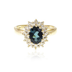 Anillo en oro con Indicolita