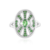 Anillo en plata con Tsavorita de Tanzania
