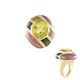 Anillo en plata con Quarzo limón (Adela Silber)