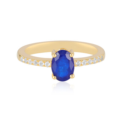 Anillo en plata con Espinela azul royal