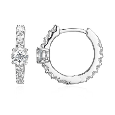 Pendientes en plata con Topacio blanco