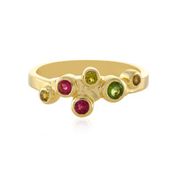 Anillo en plata con Turmalina verde