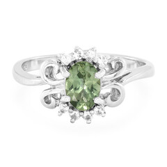 Anillo en plata con Apatita de Rusia