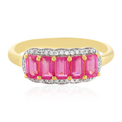 Anillo en plata con Zafiro rosa de Madagascar