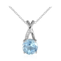 Collar en plata con Topacio azul cielo