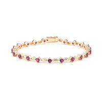 Brazalete en plata con Rodolita