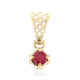 Colgante en oro con Berilo rojo