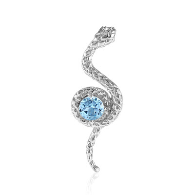 Colgante en plata con Topacio azul cielo