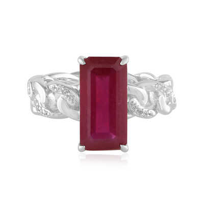 Anillo en plata con Rubí de Madagascar (de Melo)