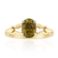 Anillo en oro con Esfalerita de Bulgaria