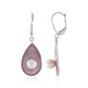 Pendientes en plata con Perla blanca Freshwater (Adela Silber)