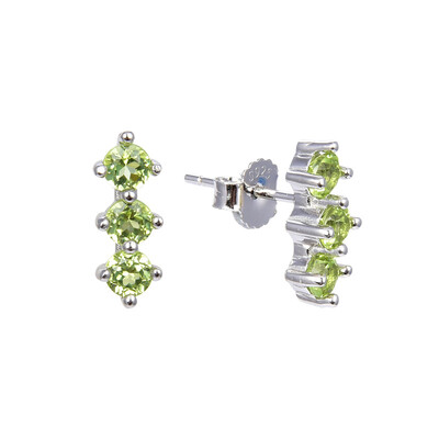Pendientes en plata con Peridoto de cachemira
