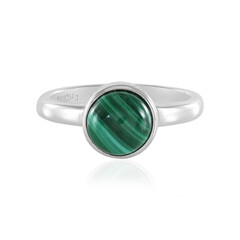 Anillo en plata con Malaquita