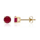 Pendientes en oro con Rubí de Bemainty