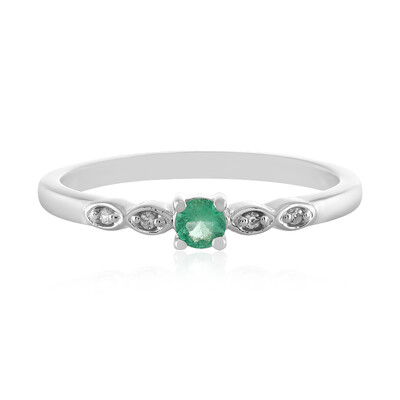 Anillo en plata con Esmeralda de Etiopía
