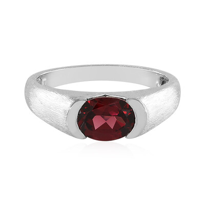 Anillo en plata con Granate de Mozambique