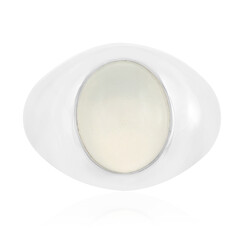 Anillo en plata con Piedra de Luna blanca