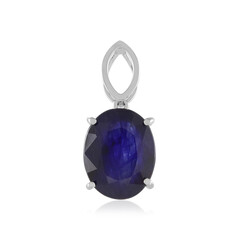 Colgante en platino con Zafiro azul de Madagascar