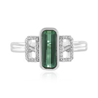 Anillo en plata con Turmalina verde Benedito