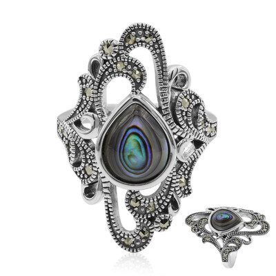 Anillo en plata con Concha de Abalone